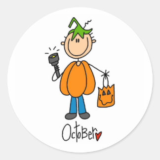 Monat Oktober Runder Aufkleber
