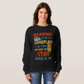 Monat Reading Reader Book Literature Library Sweatshirt (Vorne ganz)