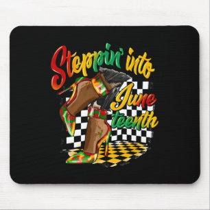 Monat Schwarze Geschichte Steppin Into Juneteenth Mousepad