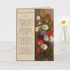 Monat September Geboren in Prose Blume Card Karte