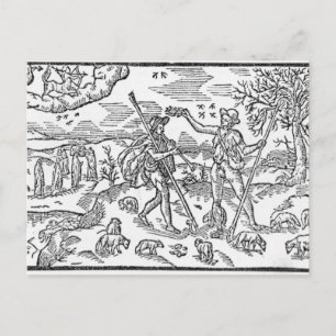 Monat September 'The Shepherdes Calender' Postkarte