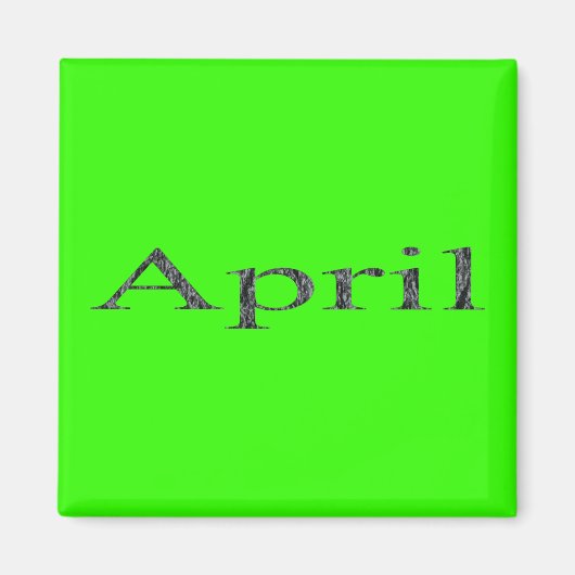 Monate des Jahres - April Magnet (Vorne)