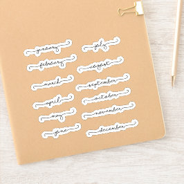 Monate des Jahres Cursive Planner Aufkleber