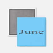 Monate des Jahres - Juni Magnet (Vorderseite/Rückseite)