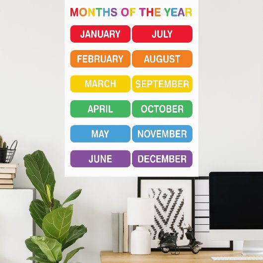 Monate des Jahres Poster (Heimbüro)