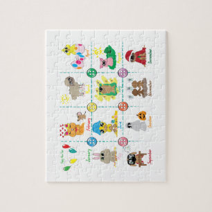 Monate des Jahres Puzzle