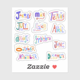 Monate des Jahres Sticker