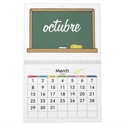 Monate im spanischen Kalender (Mär 2026)