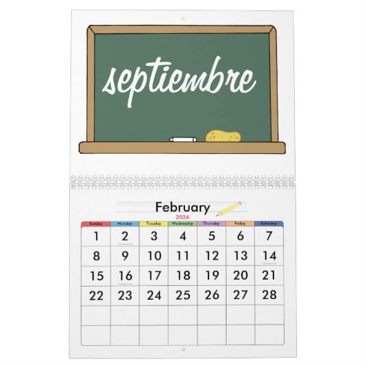 Monate im spanischen Kalender (Feb 2026)