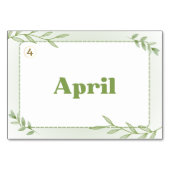 Monate in japanischer Sprache (Flash Cards) Tischnummer (Rückseite)