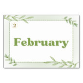 Monate in japanischer Sprache (Flash Cards) Tischnummer (Rückseite)