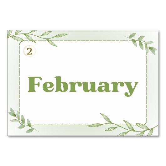 Monate in japanischer Sprache (Flash Cards) Tischnummer (Rückseite)