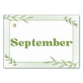 Monate in japanischer Sprache (Flash Cards) Tischnummer (Rückseite)