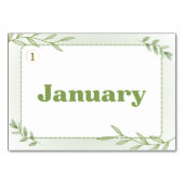 Monate in koreanischer Hangul (Flash Cards) Tischnummer (Rückseite)