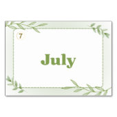 Monate in koreanischer Hangul (Flash Cards) Tischnummer (Rückseite)