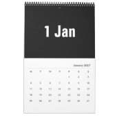Monate in Weiß ~ 2025 Kalender (Jan 2027)