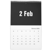Monate in Weiß ~ 2025 Kalender (Feb 2026)