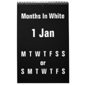 Monate in Weiß ~ 2025 Kalender (Titelbild)