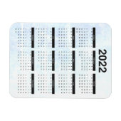 Monatlich 2022 Kalender Magnet Texturiert (Horizontal)