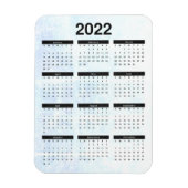 Monatlich 2022 Kalender Magnet Texturiert (Vertikal)