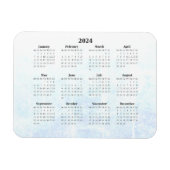 Monatlich 2024 Kalender Magnet Texturiert (Horizontal)