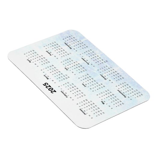 Monatlich 2025 Kalender Magnet Texturiert (Rechte Seite)