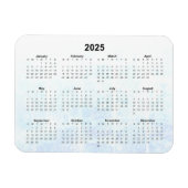 Monatlich 2025 Kalender Magnet Texturiert (Horizontal)