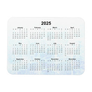 Monatlich 2025 Kalender Magnet Texturiert