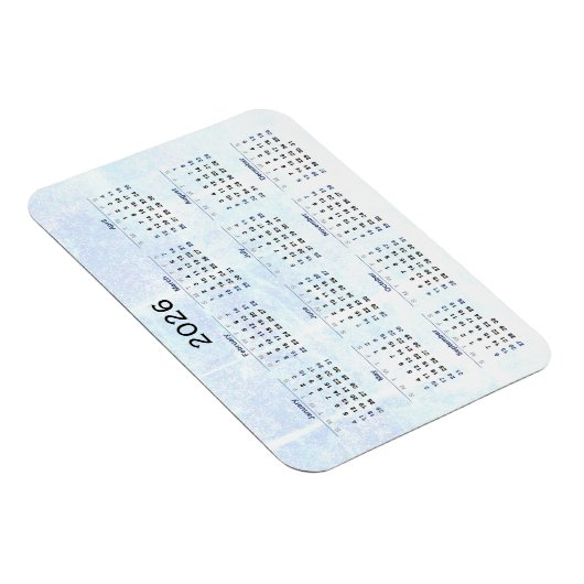 Monatlich 2026 Kalender Magnet Texturiert (Rechte Seite)