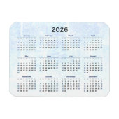 Monatlich 2026 Kalender Magnet Texturiert (Horizontal)