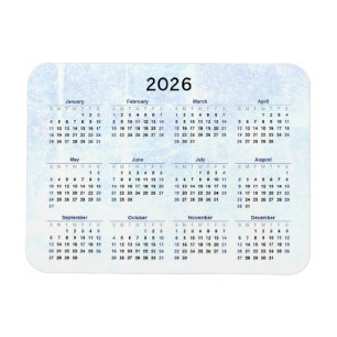 Monatlich 2026 Kalender Magnet Texturiert