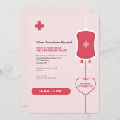 monatliche Anfrage für Blutspender Einladung (Vorne/Hinten)