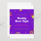 Monatliche Filmnacht Einladung (Vorne/Hinten)