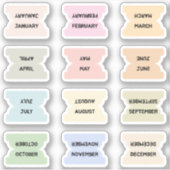 Monatliche Index-Tabs Bullet Journal Trennblätter Aufkleber (Vorderseite)