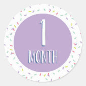 Monatliche Meilensteine-Aufkleber Runder Aufkleber (Vorderseite)