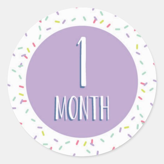 Monatliche Meilensteine-Aufkleber Runder Aufkleber (Vorderseite)