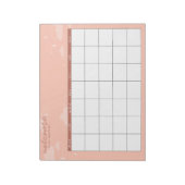 Monatliche Peach Tracker Notizblock (Rotiert)