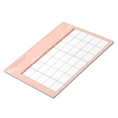 Monatliche Peach Tracker Notizblock (angewinkelt)