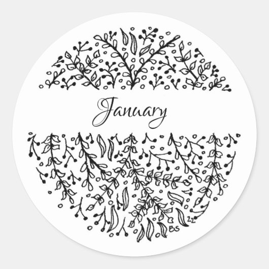 Monatliche Stickers Januar - Text bearbeitet (Vorderseite)