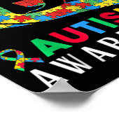 monatliche Unterstützung für Autismus-Bewusstseins Poster (Ecke)