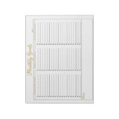 Monatliche Ziele Notebooks Notizblock (Rotiert)