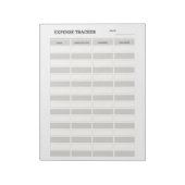 Monatlicher Ausgabenverfolger  Notizblock (Rotiert)