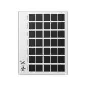 Monatlicher Blankalender Notizblock (Rotiert)