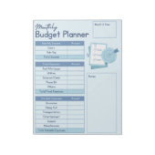 Monatlicher Budgetplaner Notizblock (Rotiert)