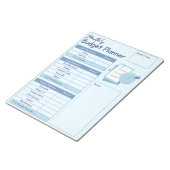 Monatlicher Budgetplaner Notizblock (angewinkelt)