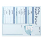 Monatlicher Budgetplaner Notizblock (Vorderseite)
