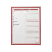 Monatlicher Budgettracker Notizblock (Rotiert)