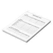 Monatlicher Budgettracker Notizblock (Rotiert)