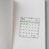 Monatlicher Bullet Journal Kalender Habit Tracker  Gummistempel