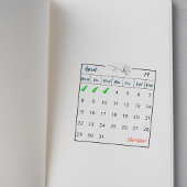 Monatlicher Bullet Journal Kalender Habit Tracker  Gummistempel